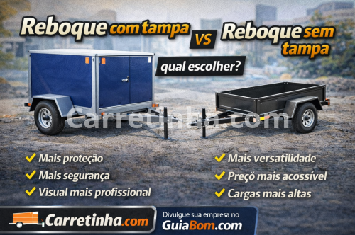 Reboque com tampa ou sem tampa: qual escolher?