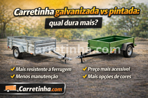 Carretinha galvanizada vs pintada: qual dura mais?