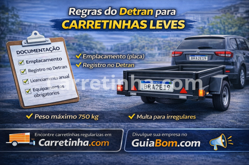 Regras do Detran para carretinhas leves