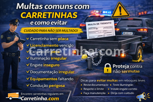 Multas comuns com carretinhas e como evitar