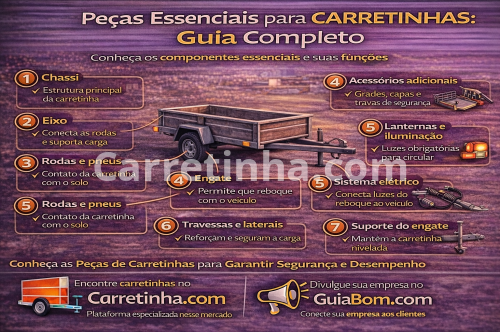 Peças essenciais para carretinhas: guia completo