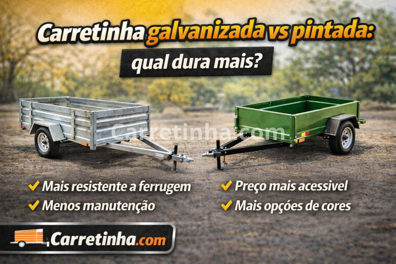 Carretinha galvanizada vs pintada: qual dura mais?