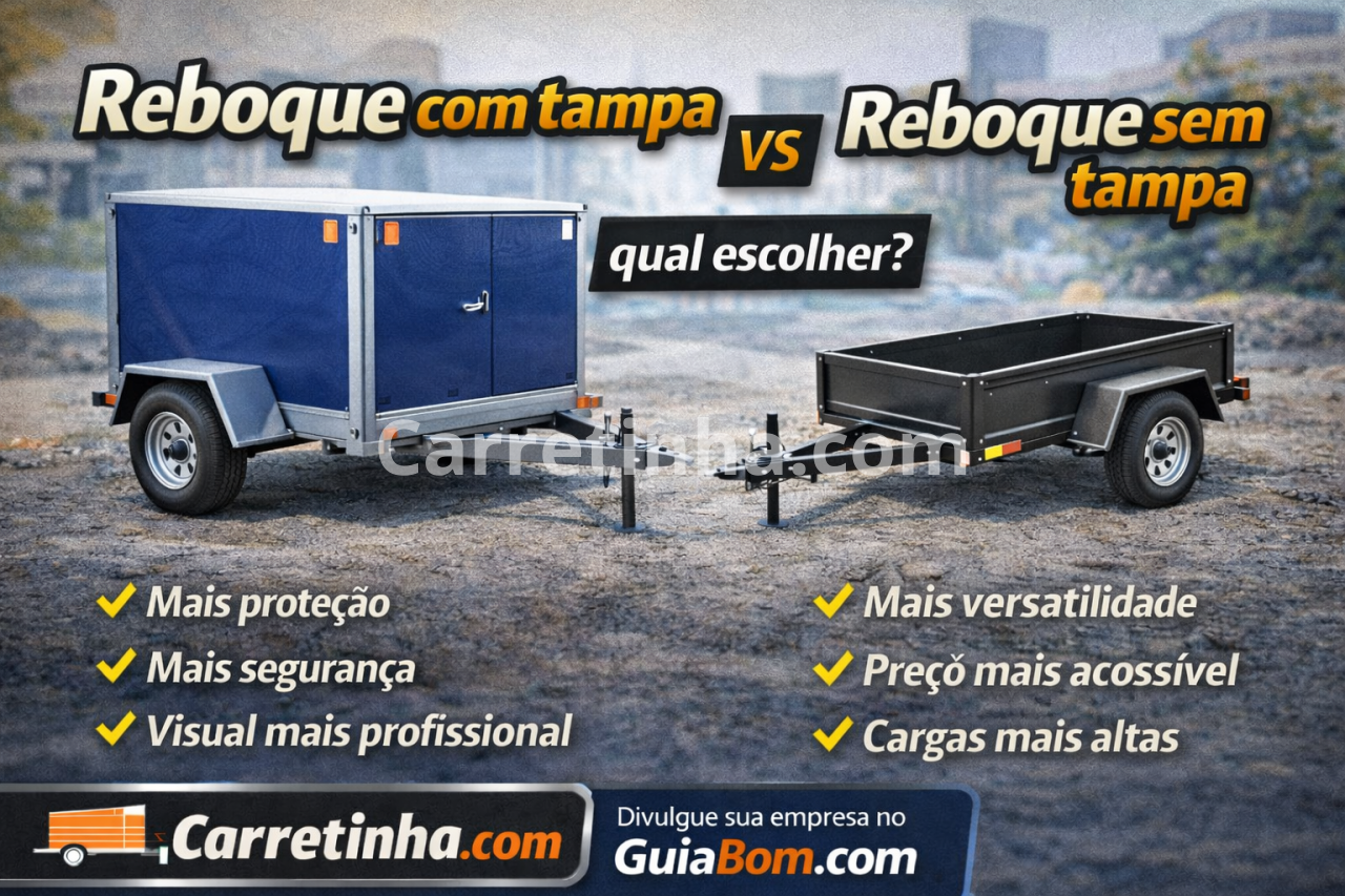 Reboque com tampa ou sem tampa: qual escolher?