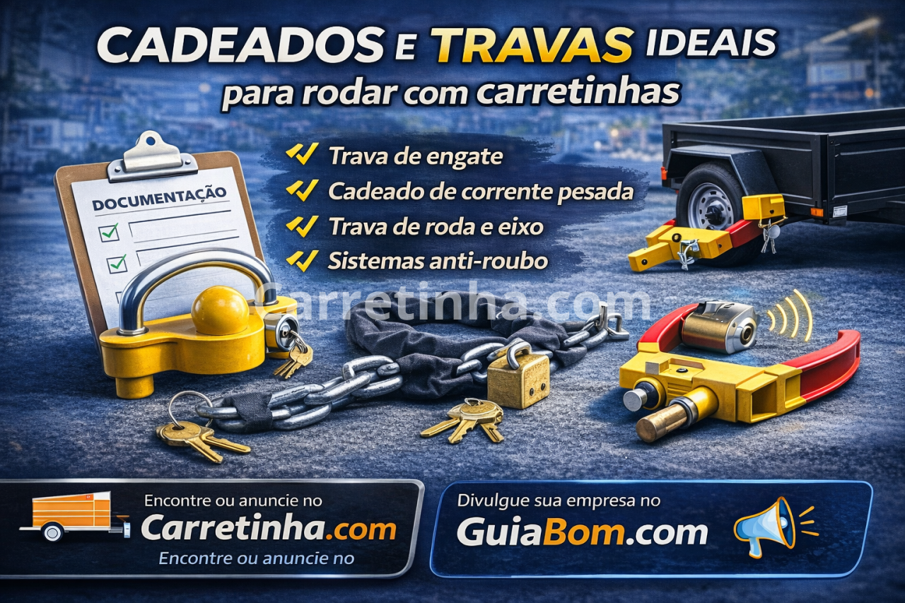 Cadeados e travas ideais para carretinhas