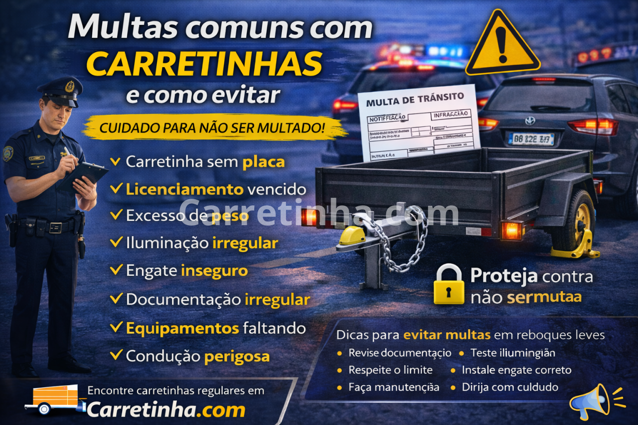 Multas comuns com carretinhas e como evitar