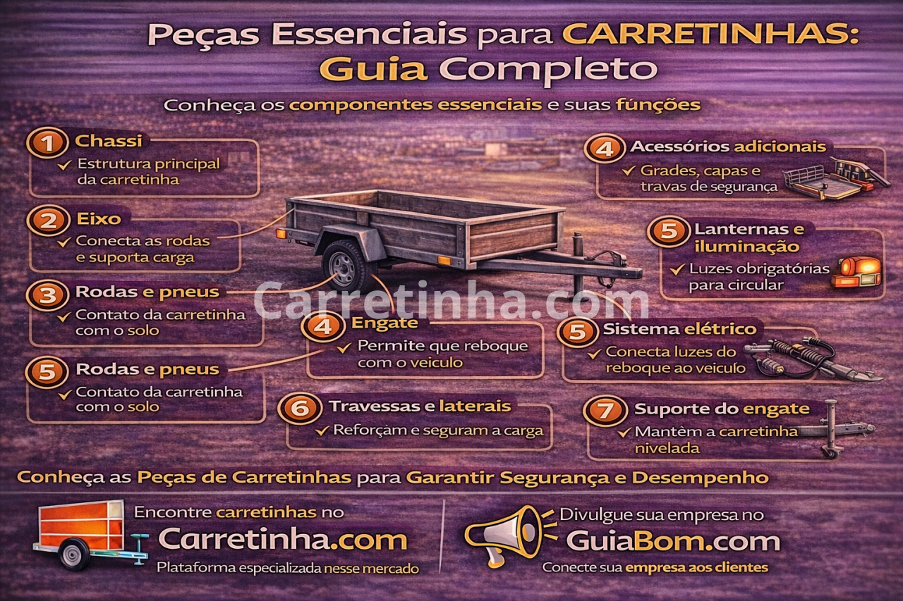 Peças essenciais para carretinhas: guia completo