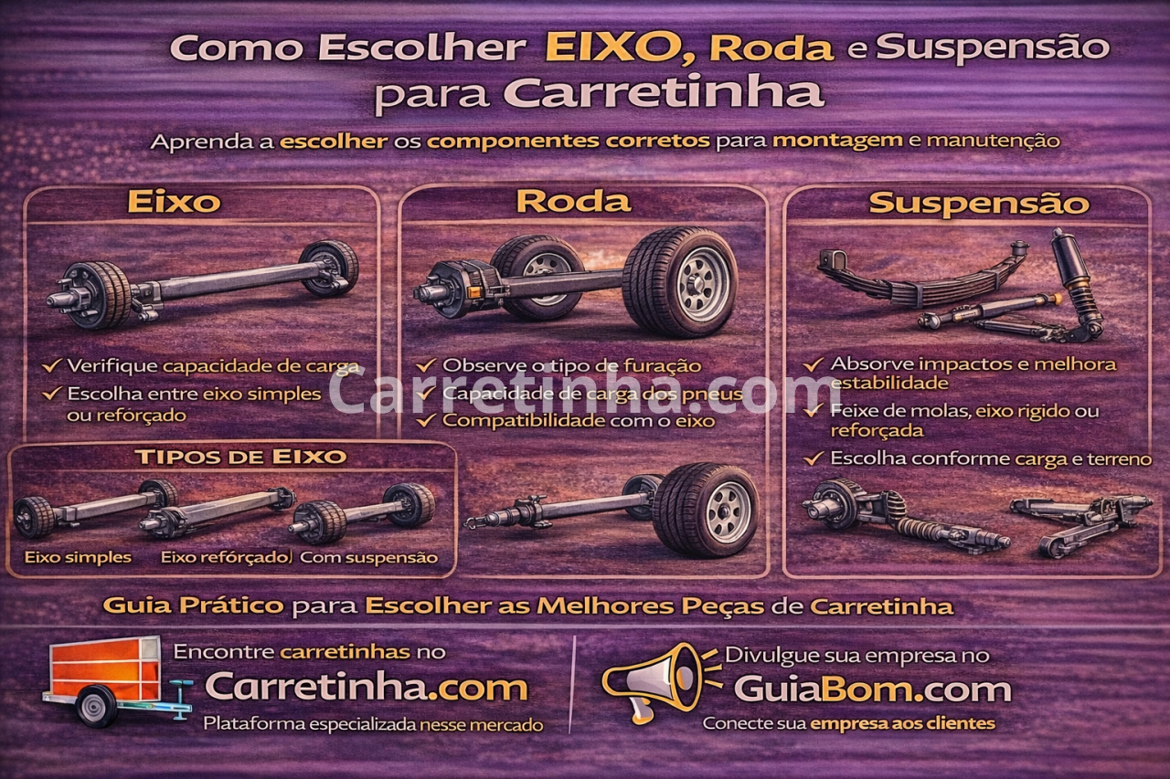 Como escolher eixo, roda e suspensão para carretinha