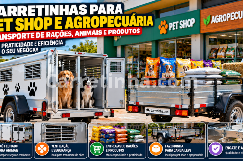 Carretinha para Pet Shop e Transporte Seguro de Cães
