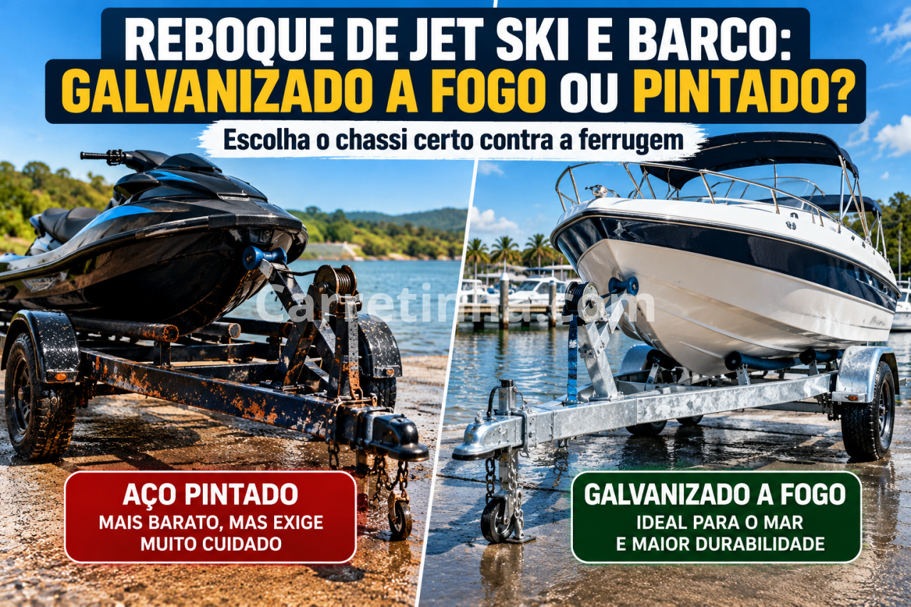 Reboque de Jet Ski e Barco: Galvanizado a Fogo ou Pintado?