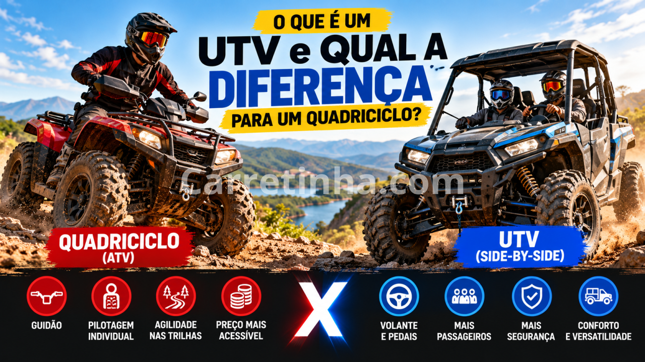 Diferença entre UTV e Quadriciclo: Qual Escolher?