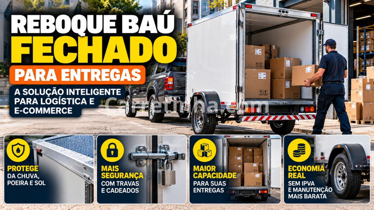 Reboque Baú Fechado para Entregas: Guia Comercial