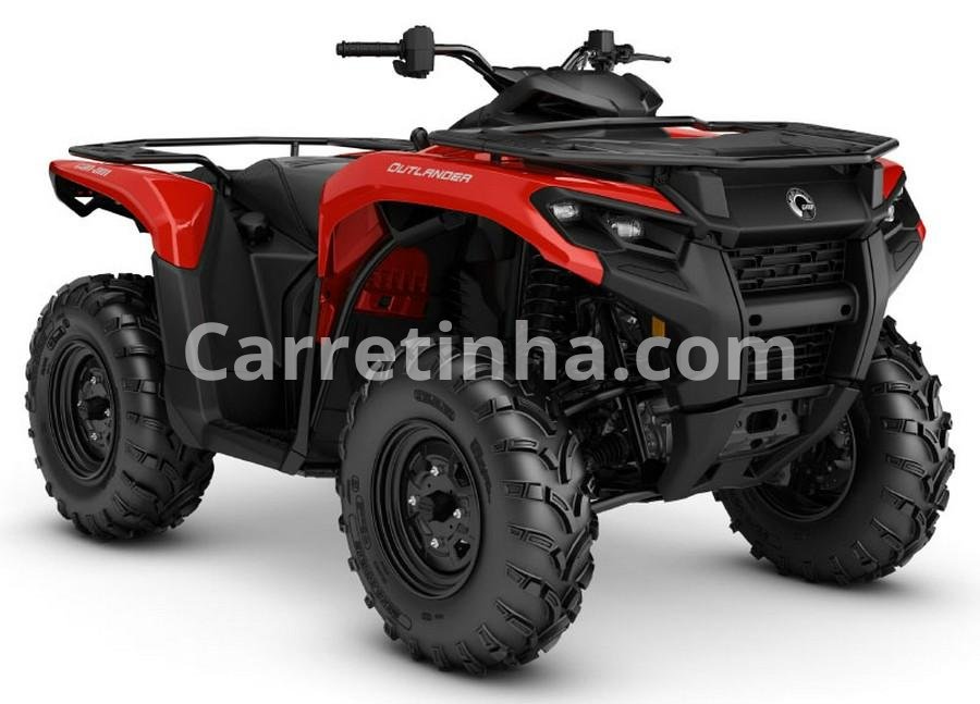 Quadriciclo Can-Am de perfil robusto, preparado visualmente para percursos fora de estrada e atividades recreativas.