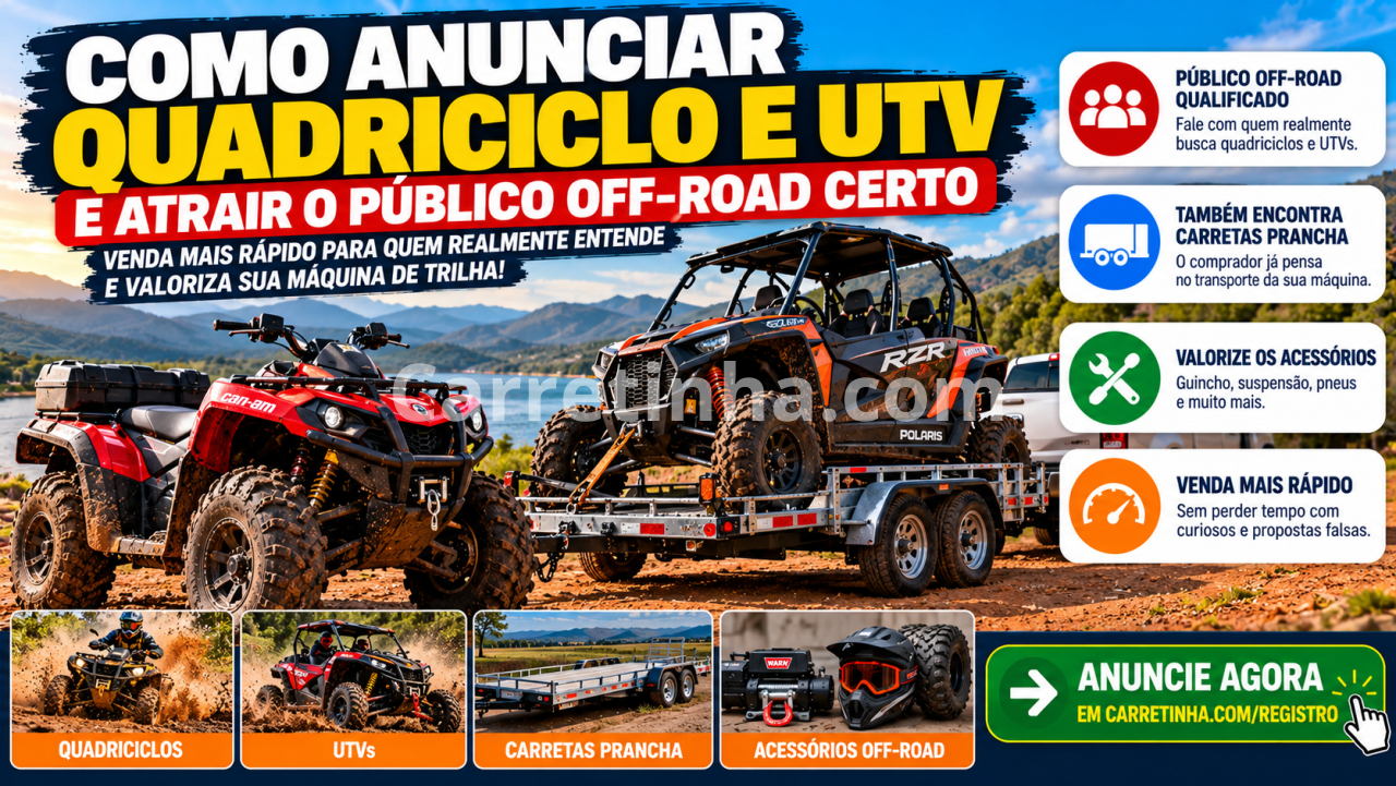 Anunciar Quadriciclo e UTV na Internet: Guia de Venda