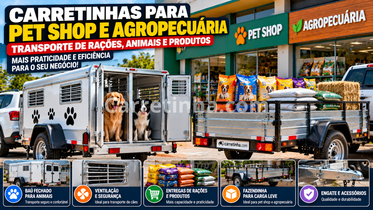 Carretinha para Pet Shop e Transporte Seguro de Cães