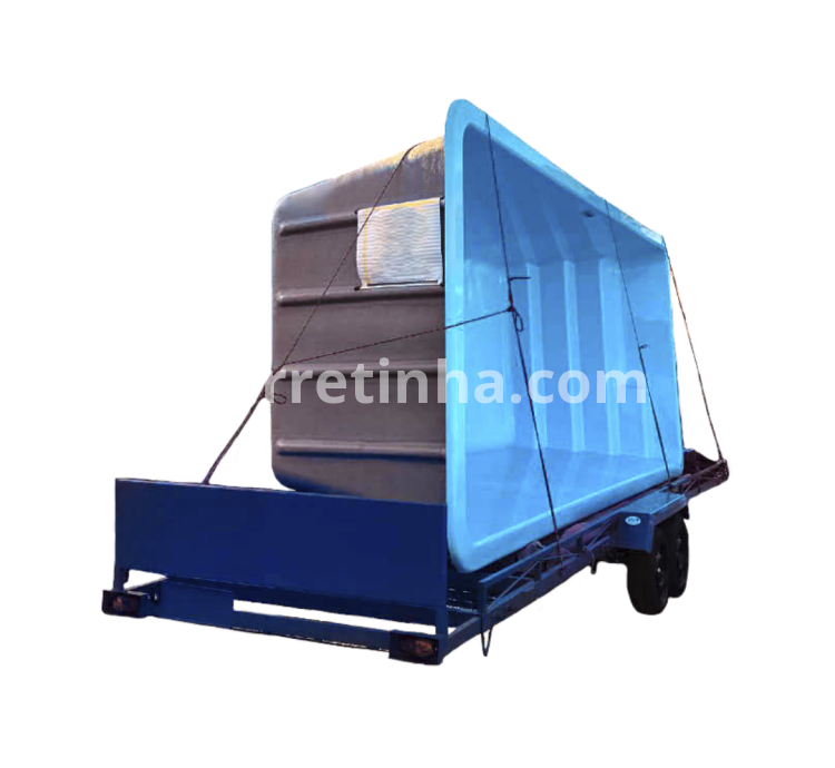 Carretinha reboque para Transporte de Piscina
