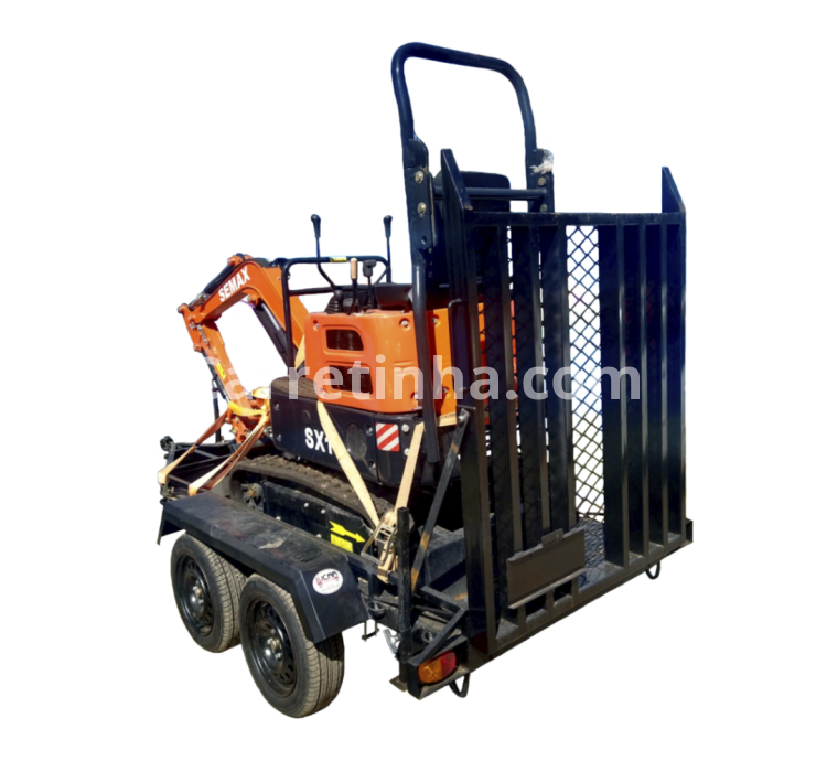 Carretinha para Transporte de Mini Escavadeira 1500Kg (Bobcat)