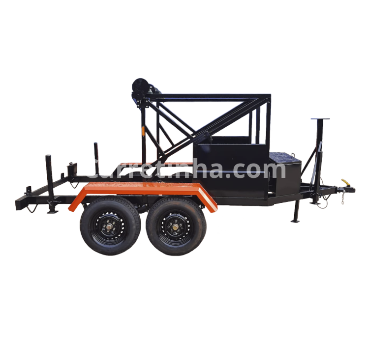 Carretinha para Transporte de Bobina 2 Eixos