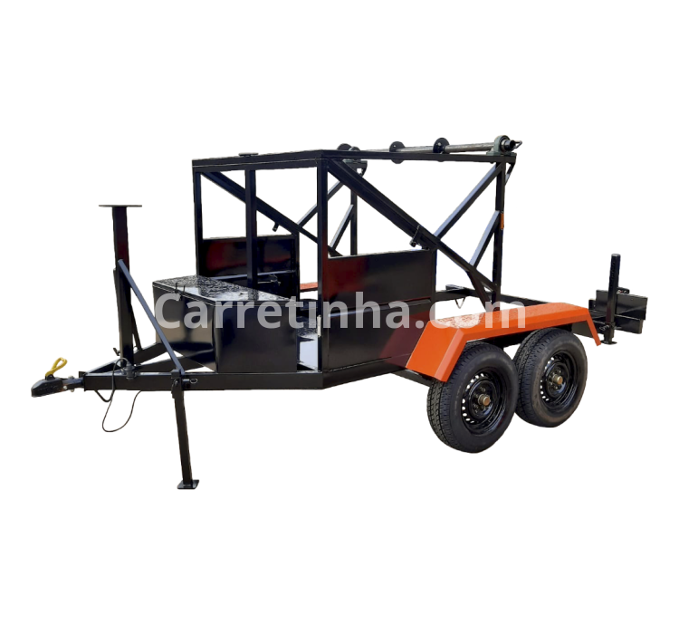Carretinha para Transporte de Bobina 2 Eixos