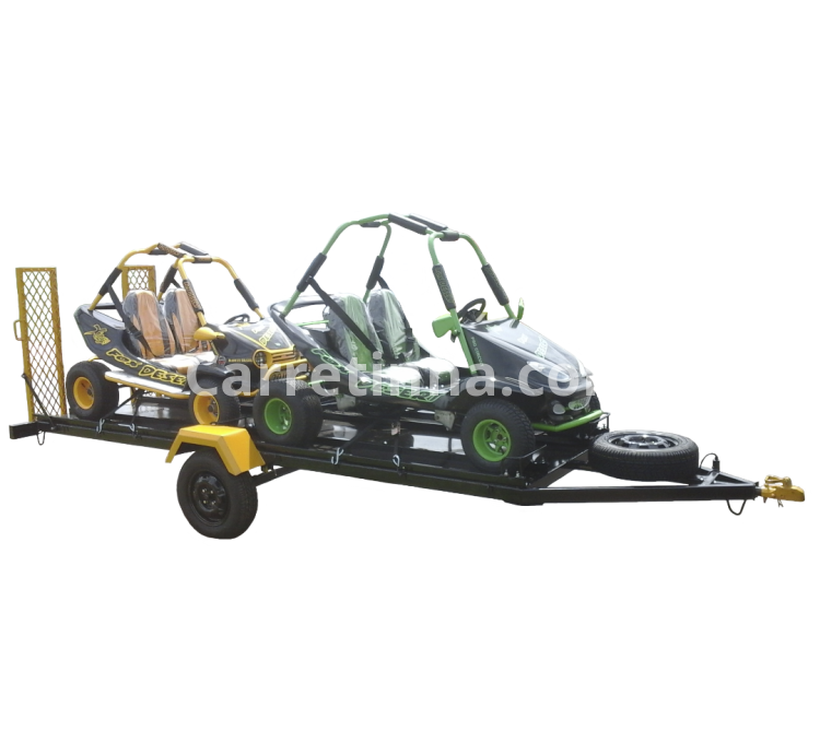 Carretinha reboque para Transporte de 2 Mini Buggys