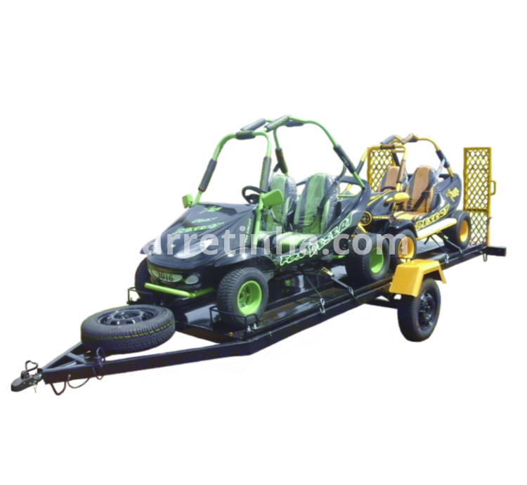 Carretinha reboque para Transporte de 2 Mini Buggys
