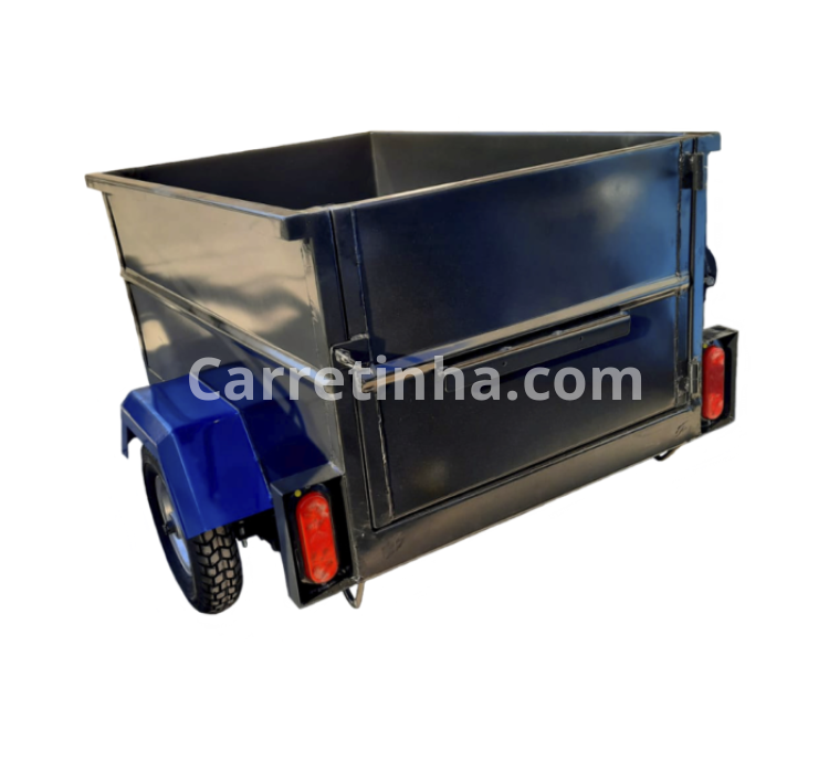 Carretinha reboque aberto para mercado e depósito