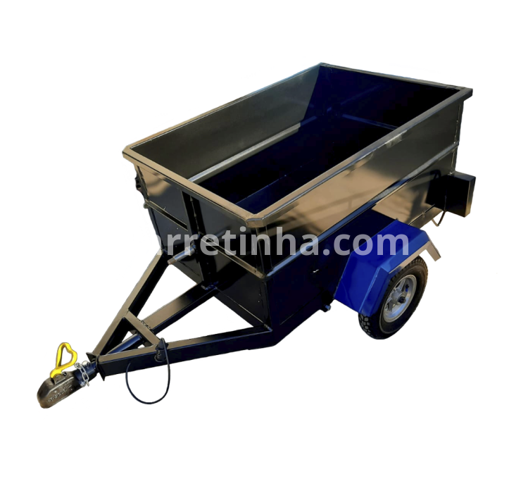Carretinha reboque aberto para mercado e depósito