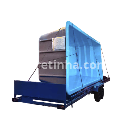 Carretinha reboque para Transporte de Piscina