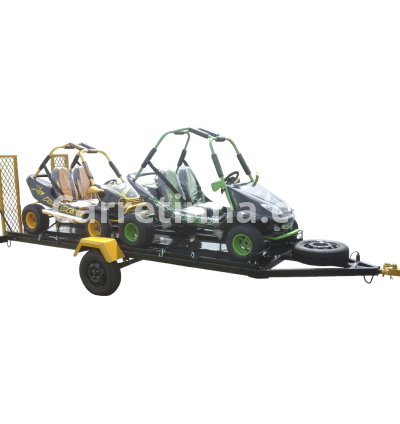 Carretinha reboque para Transporte de 2 Mini Buggys