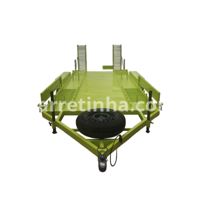 Carretinha reboque para transporte de carro e caminhonete