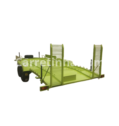 Carretinha reboque para transporte de carro e caminhonete
