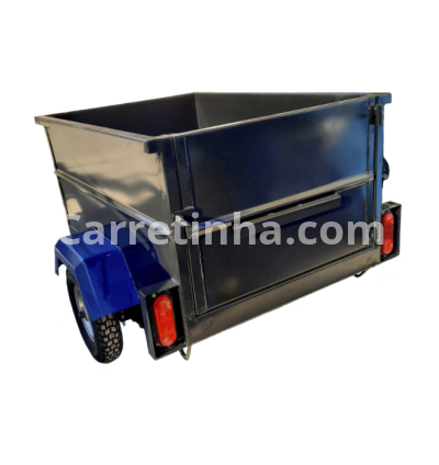 Carretinha reboque aberto para mercado e depósito