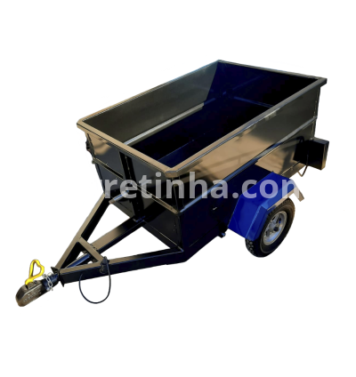 Carretinha reboque aberto para mercado e depósito